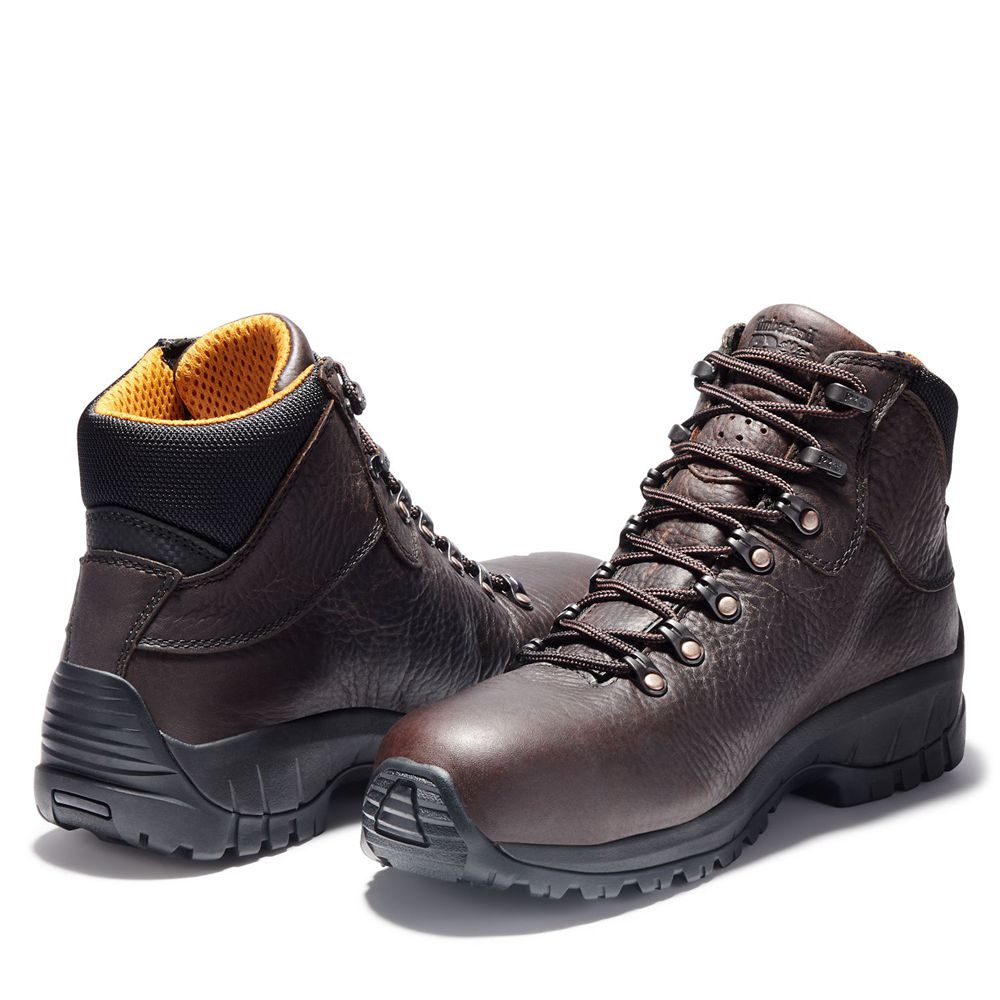 Timberland Mens Work Boots PRO® TiTAN® Trekker Alloy Toe - Dark Brown - India EX1046578